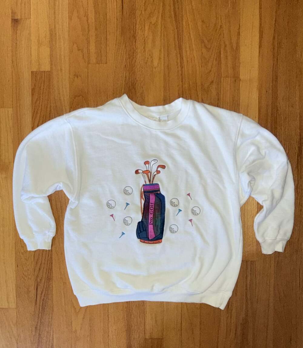 Players Van Heusen Vintage Sweatshirt Women’s Size Medium Embroidered Golf Bag